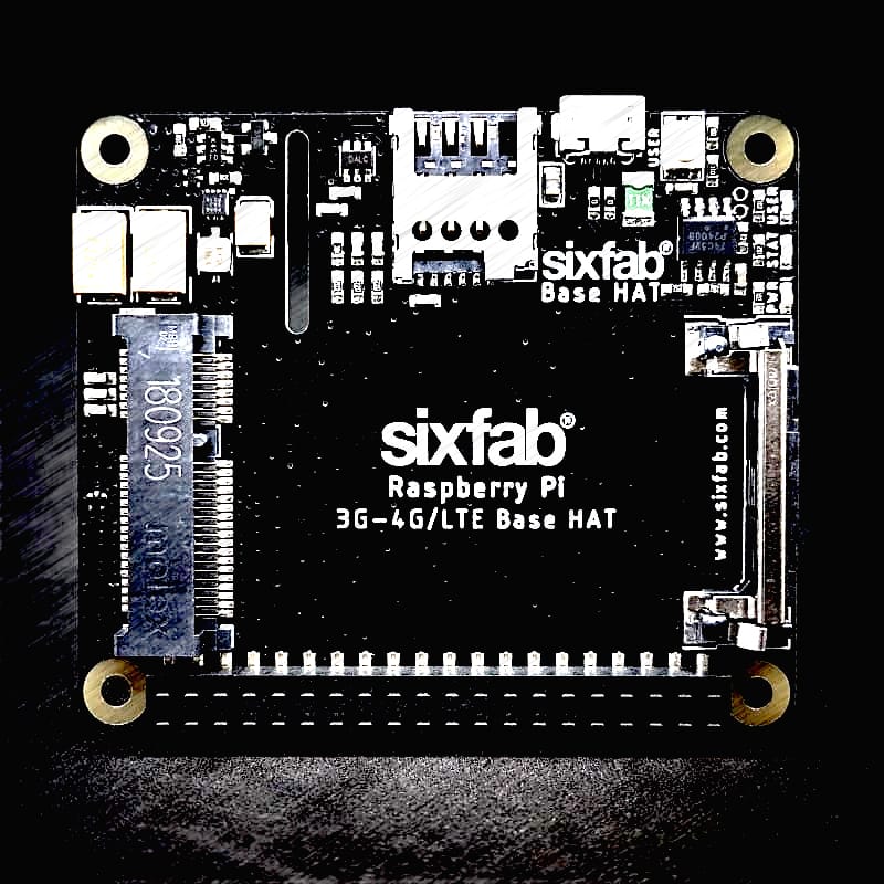 Sixfab Raspberry Pi 3G-4G/LTE Base Shield V2 with Short Header
