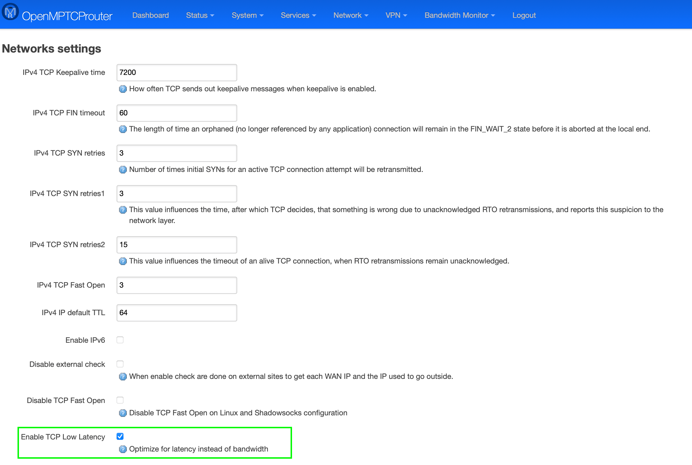 omr_enable_tcp_low_latency